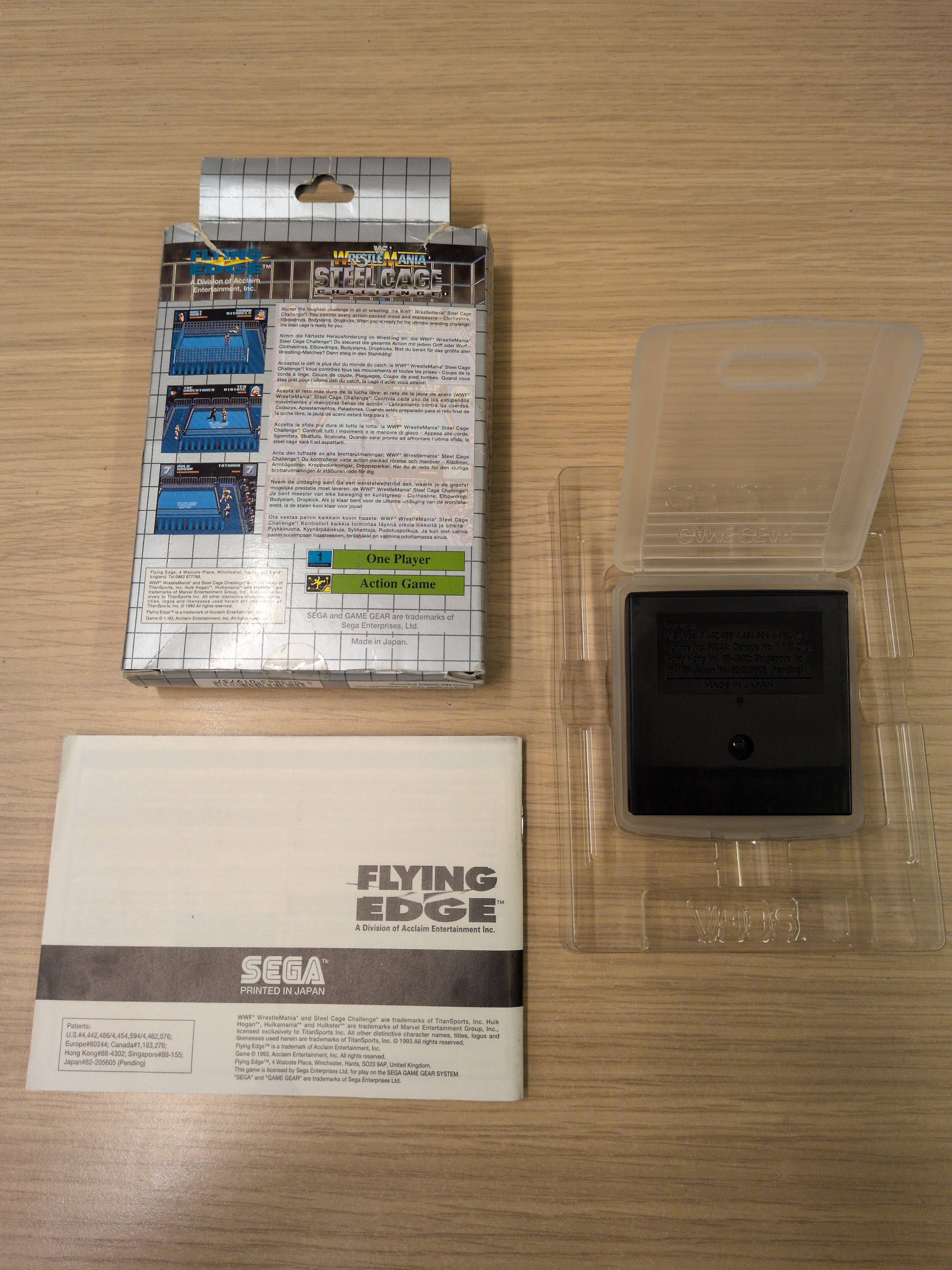 WrestleMania Steel Cage Challenge Sega Game Gear game WrestleMania Steel Cage Challenge Sega Game Gear game